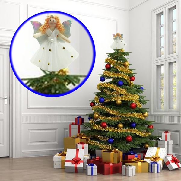 christmas tree decoration white cute angel doll pendant family party decoration festival creative m4